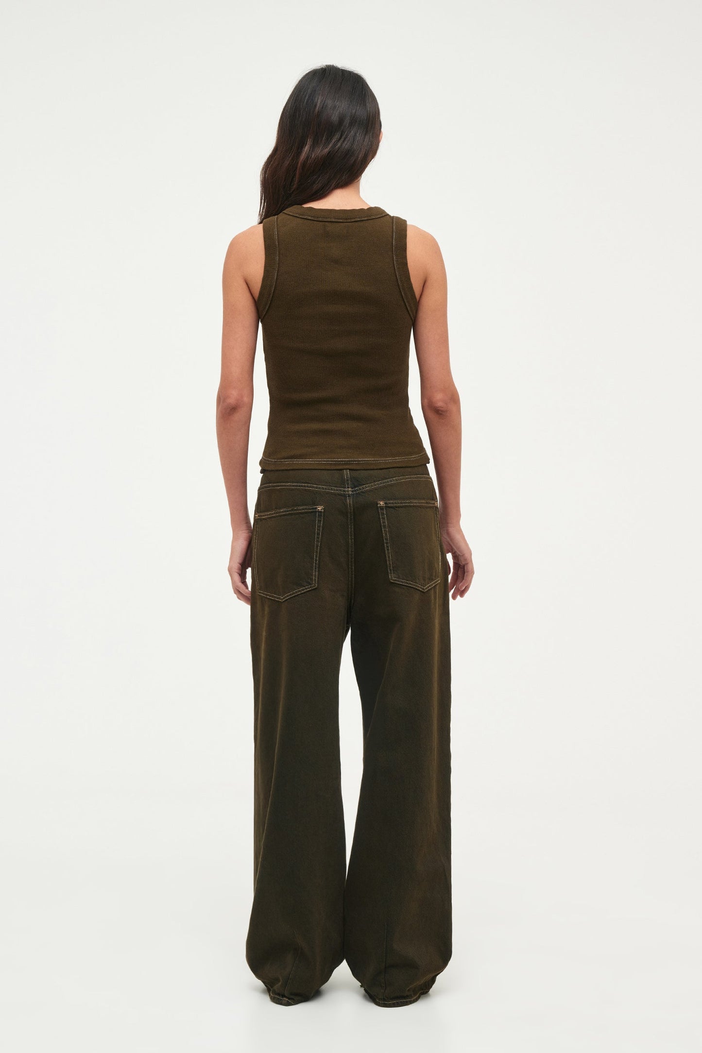 Jonesy Singlet Over Dyed - Worn Military