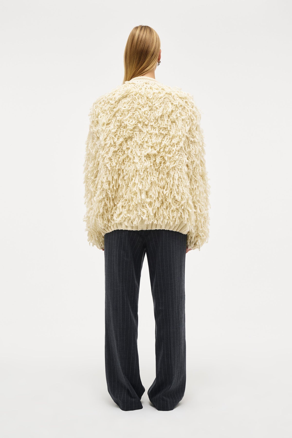 Shaggy Cardigan - Cream