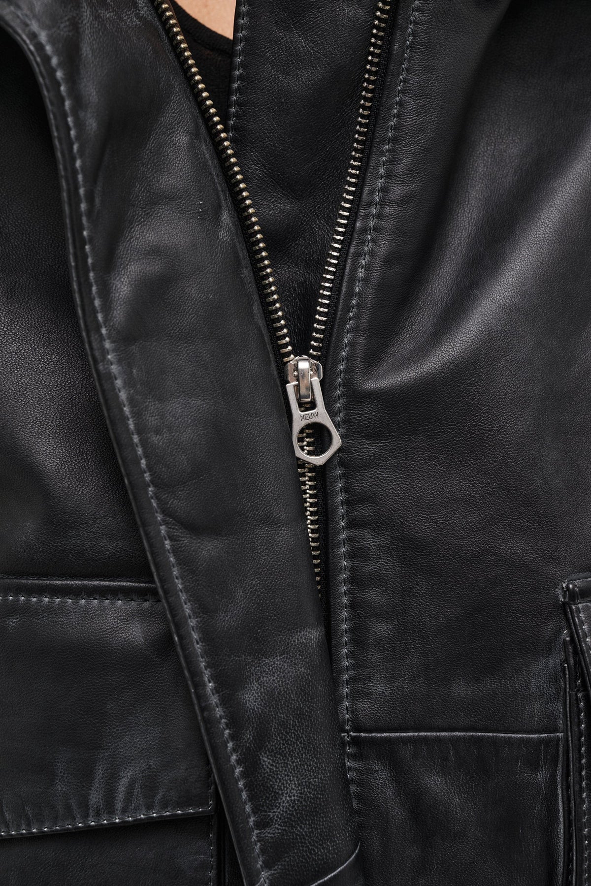 Scene Leather Jacket - Black