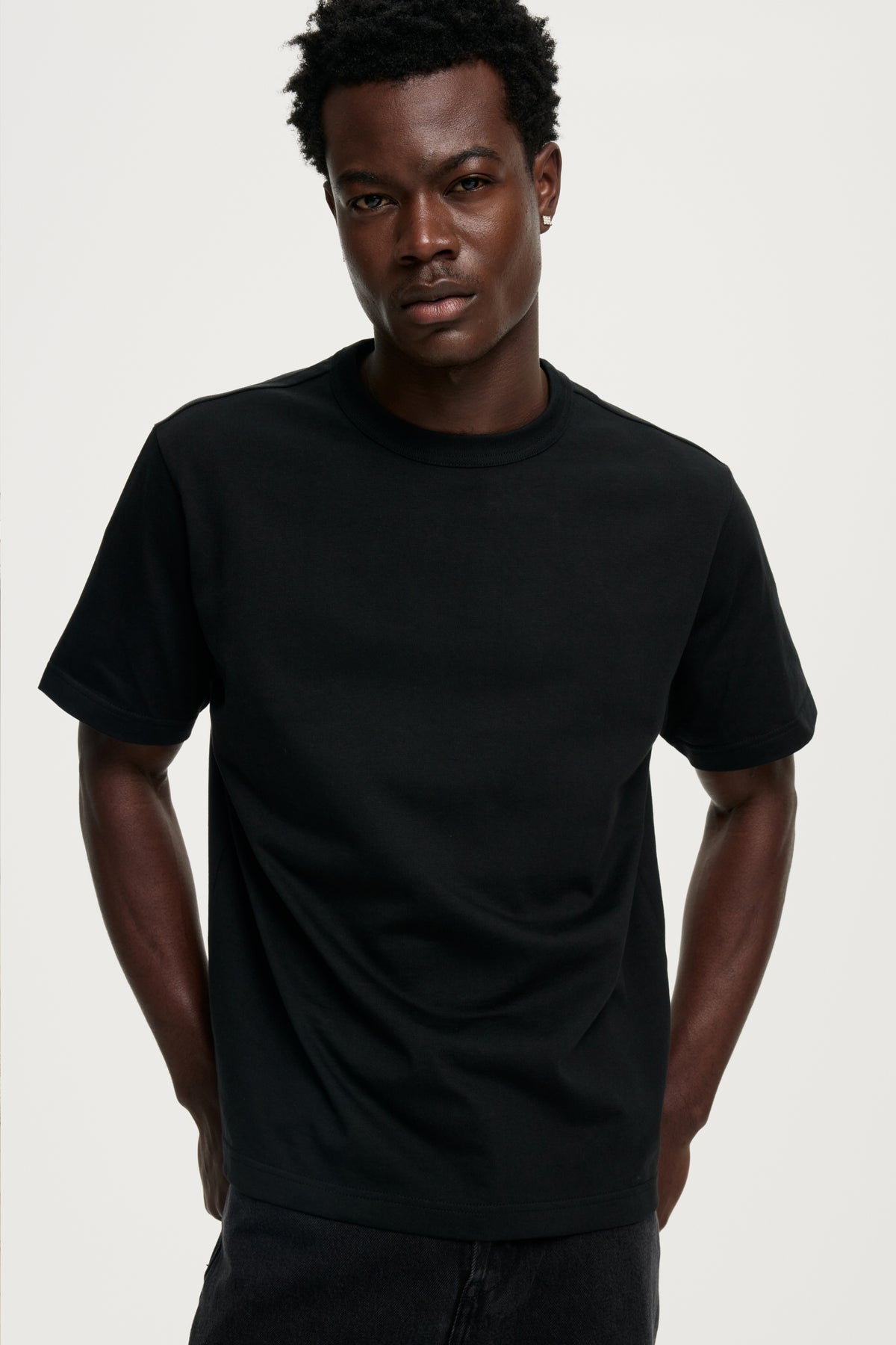 80S Organic Wordmark Tee - Jet Black
