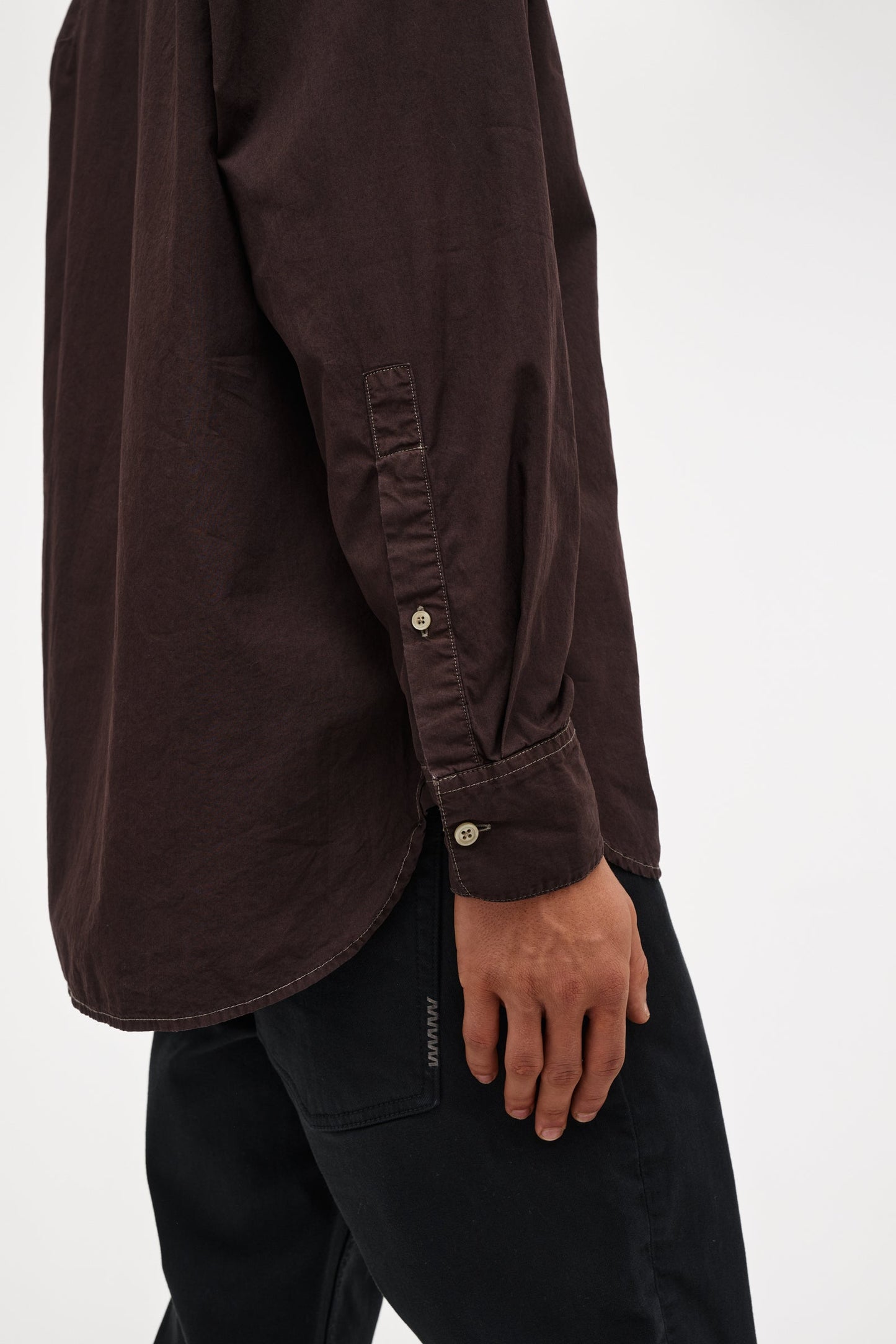 Relaxed Fit Shirt Over Dyed - Chocolate
