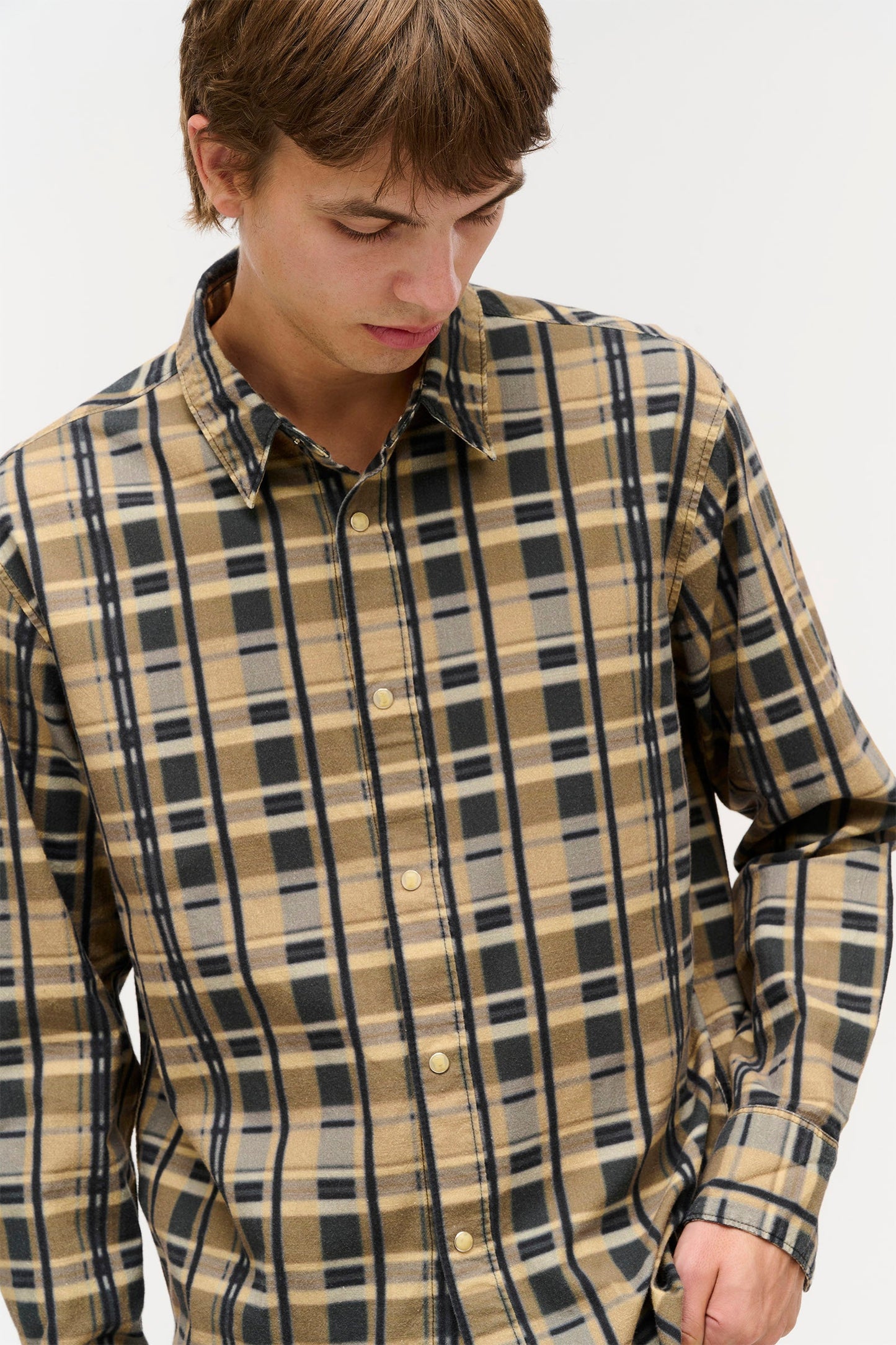 Printed Check Longsleeve Shirt
