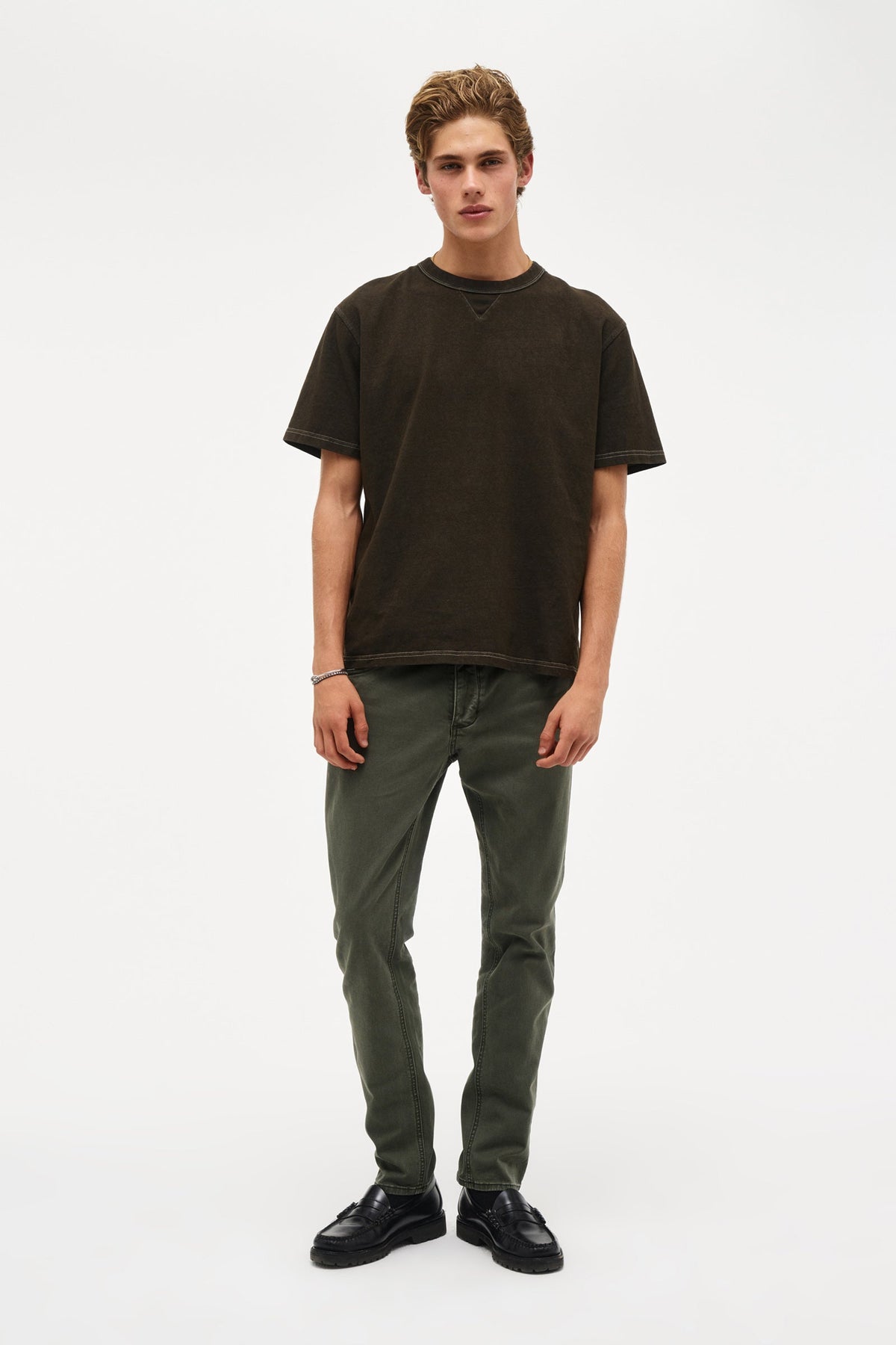 Base Tee  Over Dyed - Worn Military