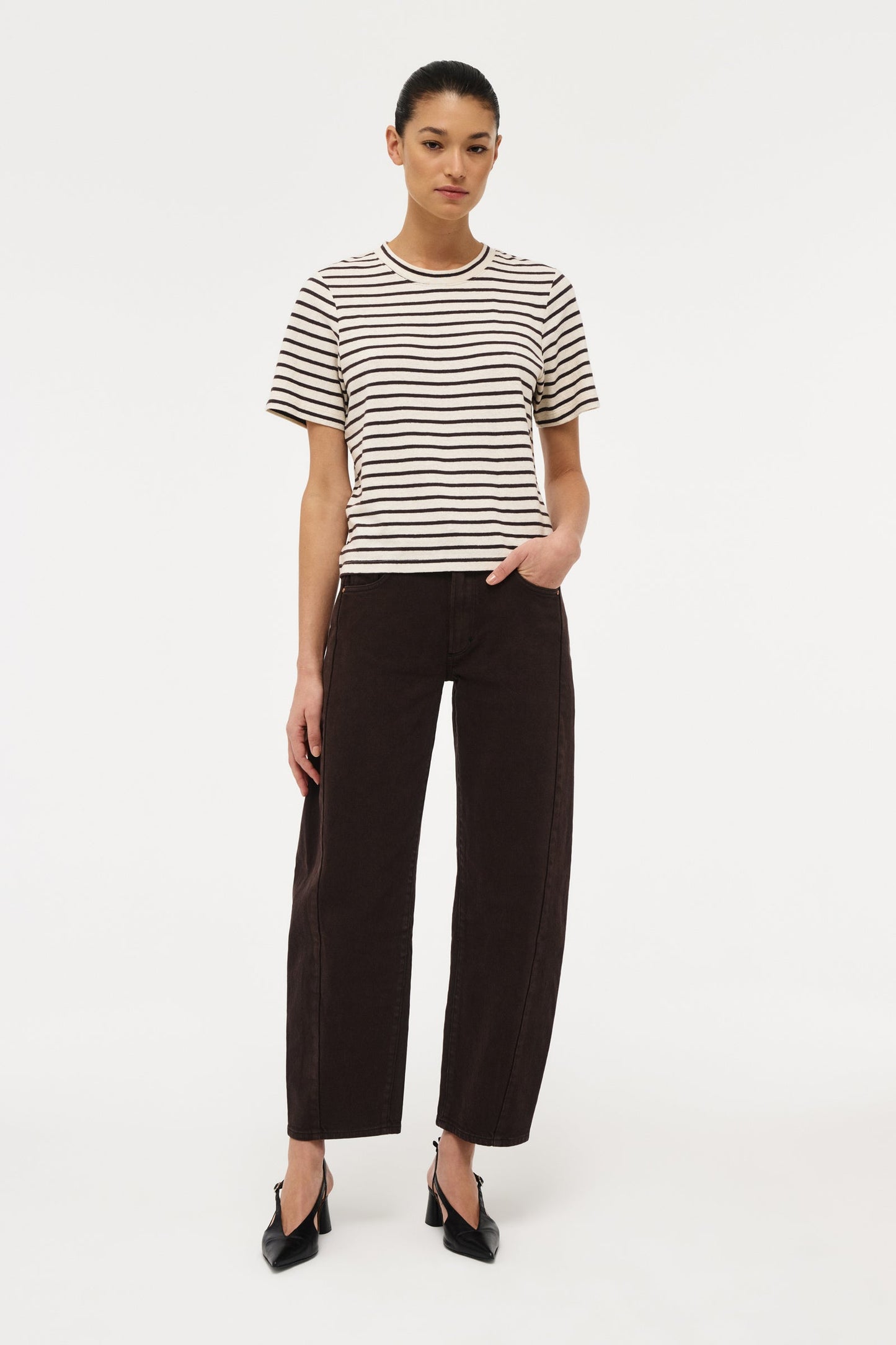 Resort Stripe Juno Tee - Sable