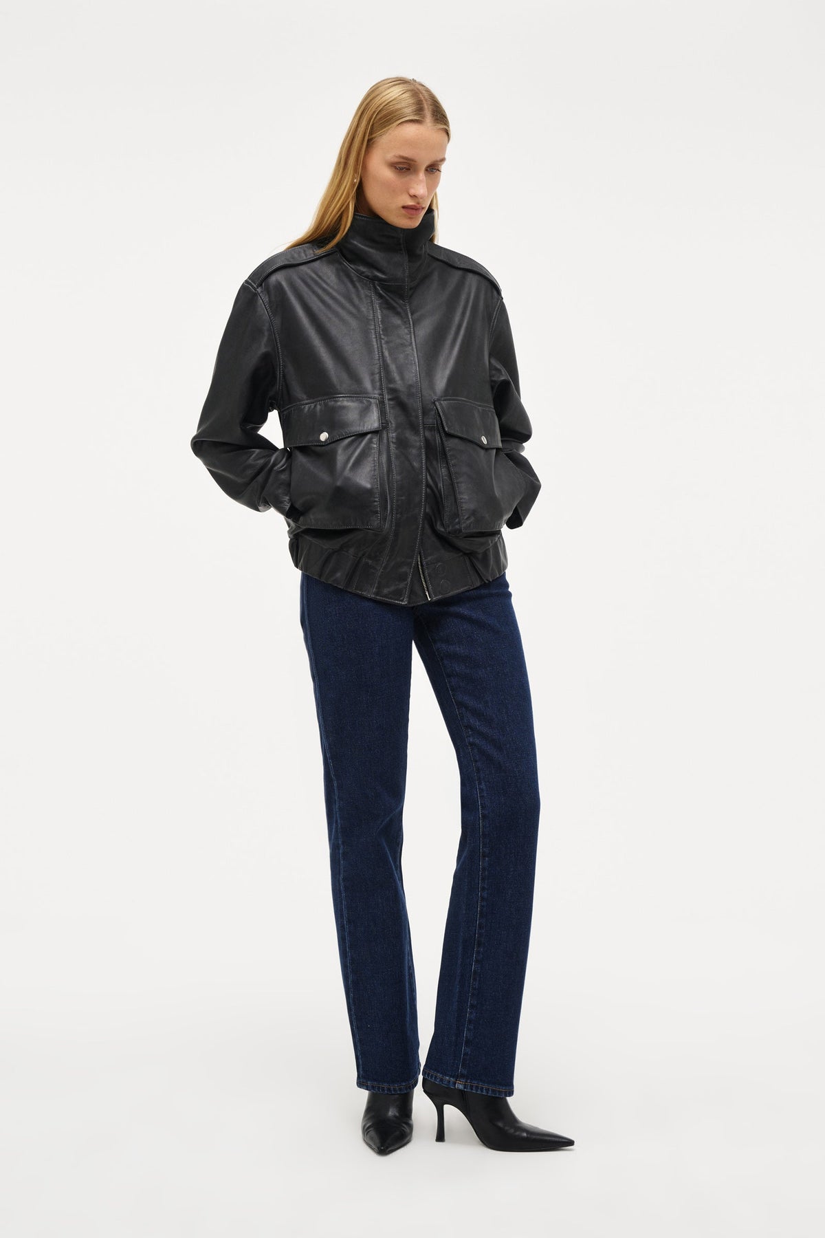 Scene Leather Jacket - Black