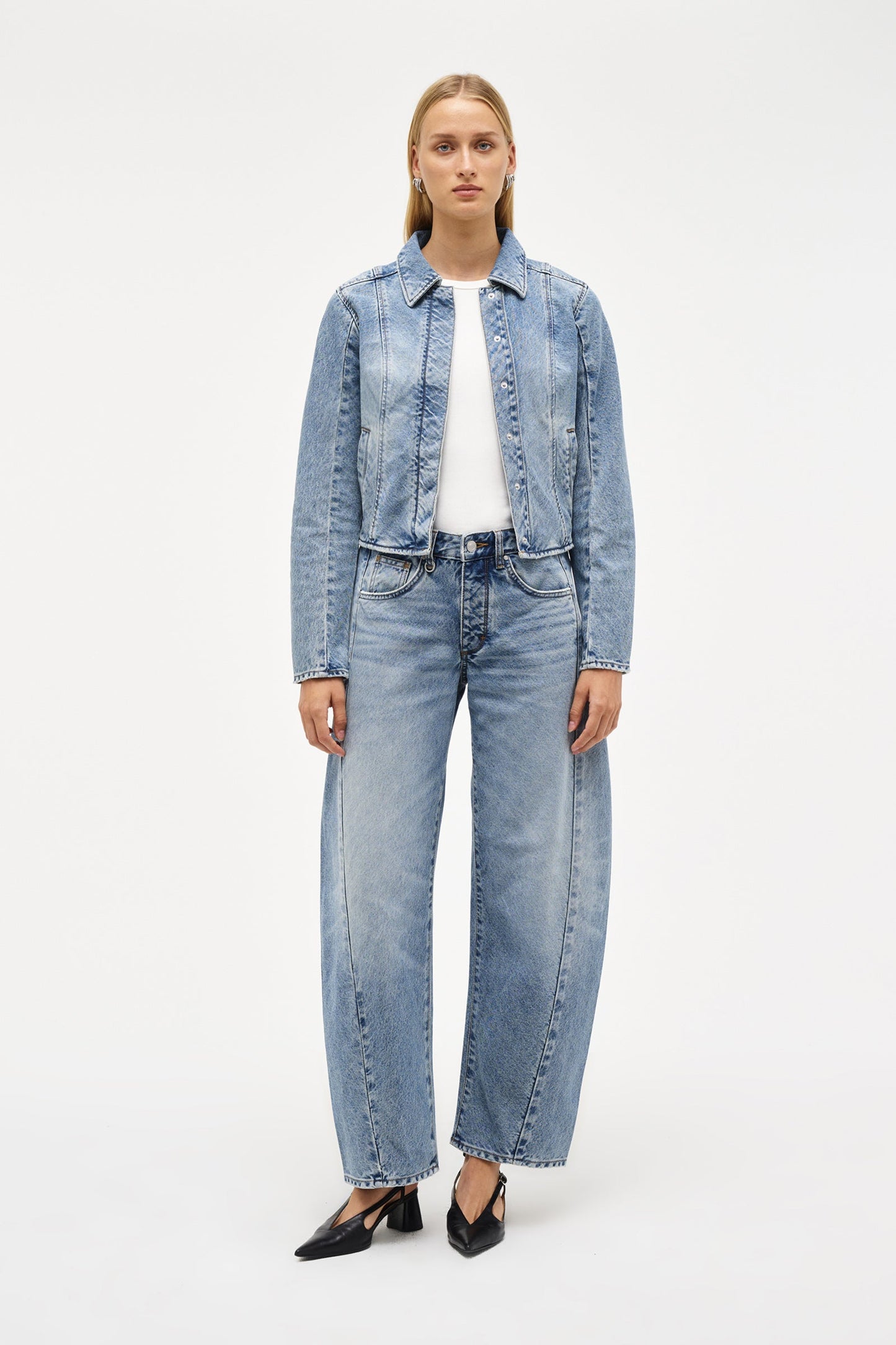 Bias Cut Denim Jacket