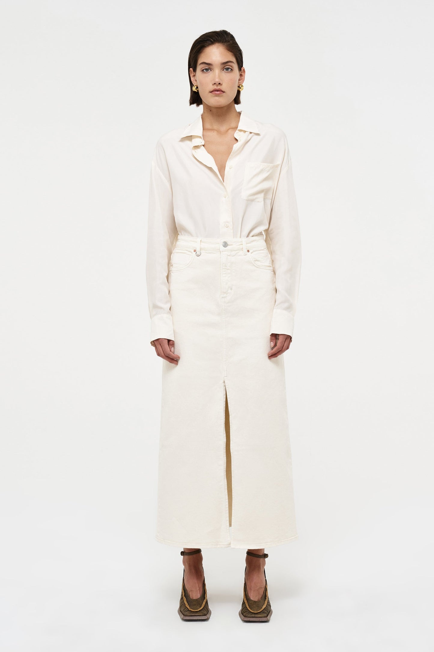Darcy Maxi Skirt - Light Cream