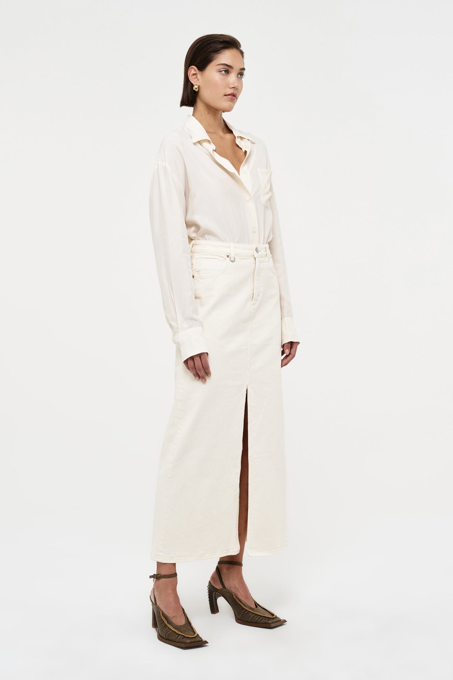 Darcy Maxi Skirt - Light Cream
