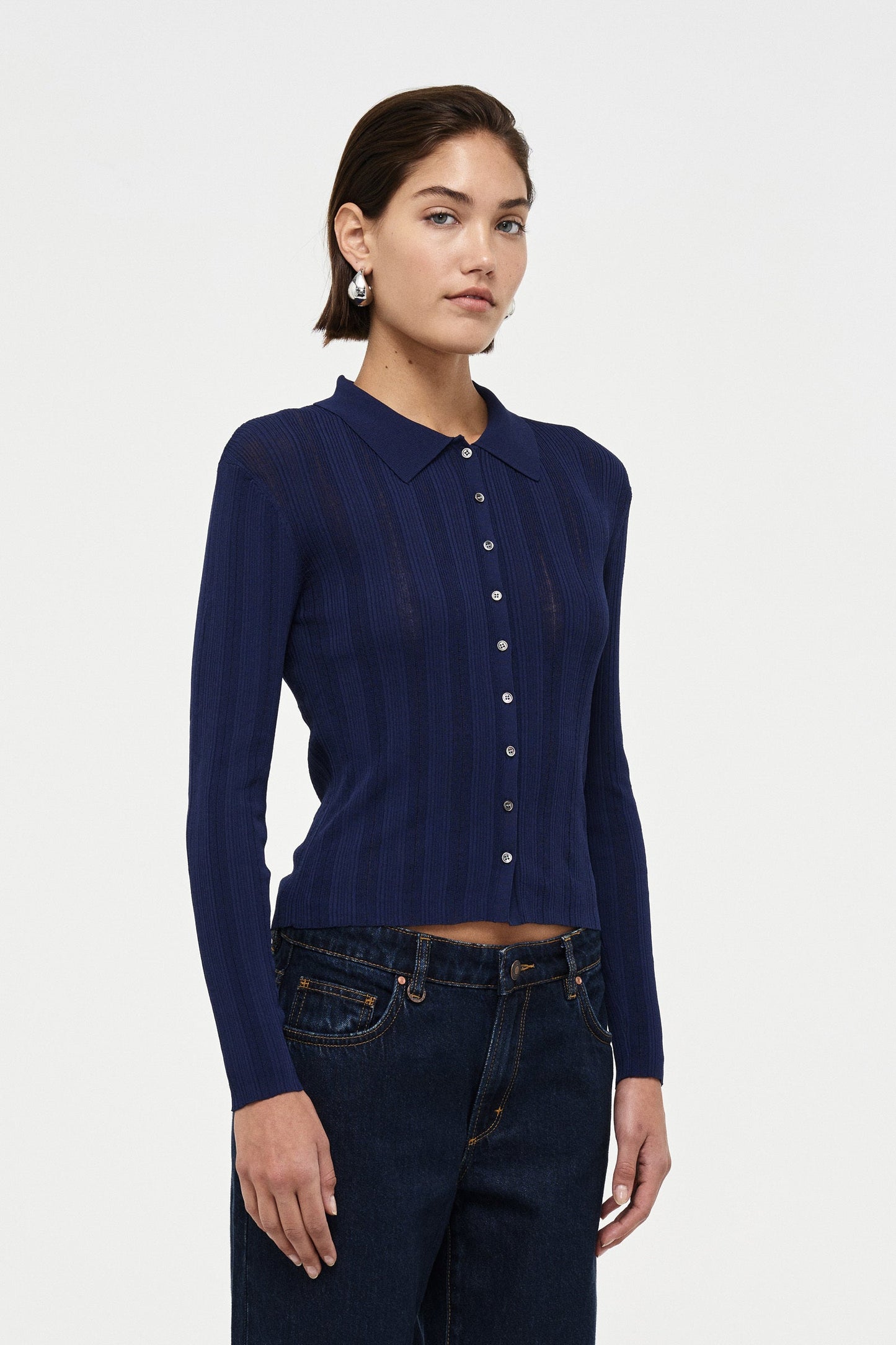Opal Knit Cardigan - Night Sky