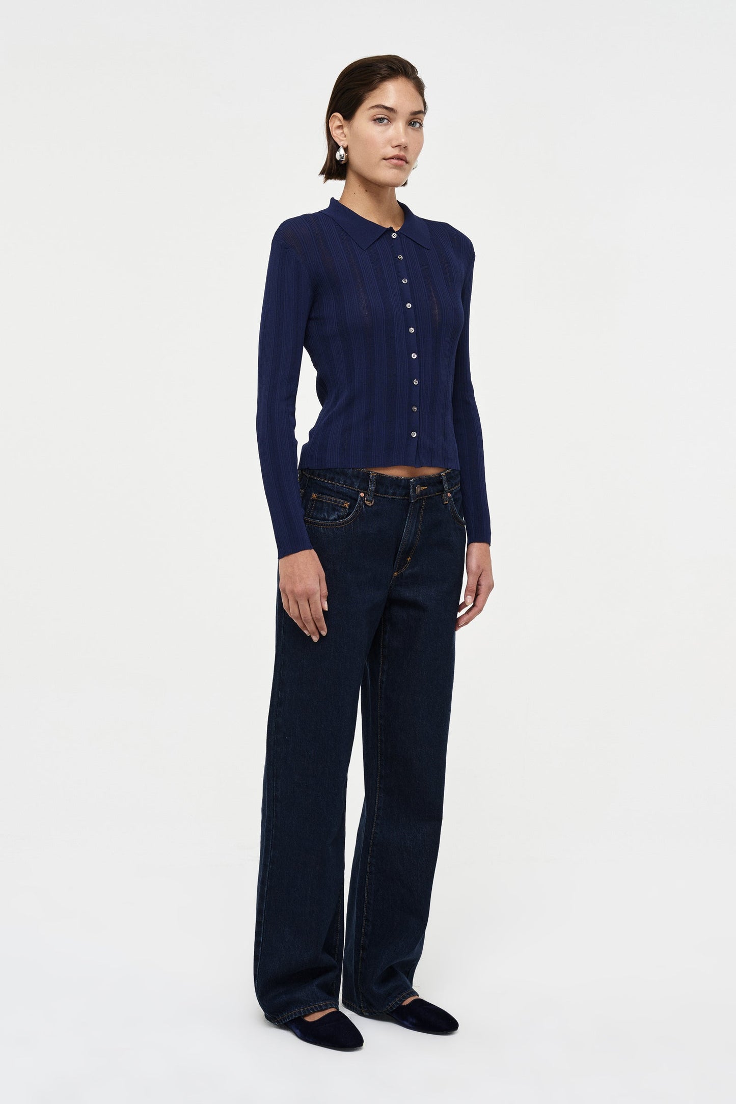 Opal Knit Cardigan - Night Sky