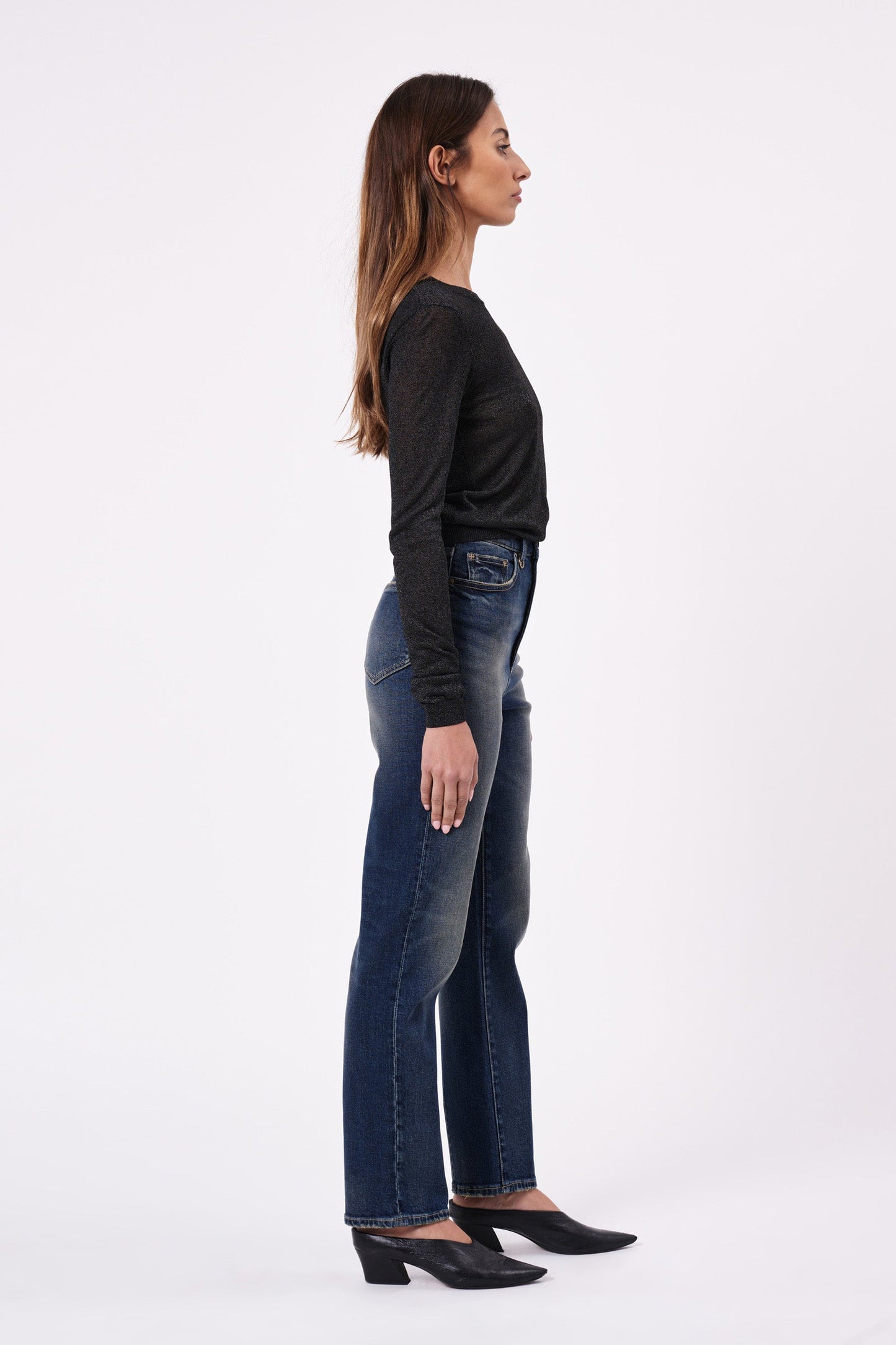 Shimmer Crew Knit - Black