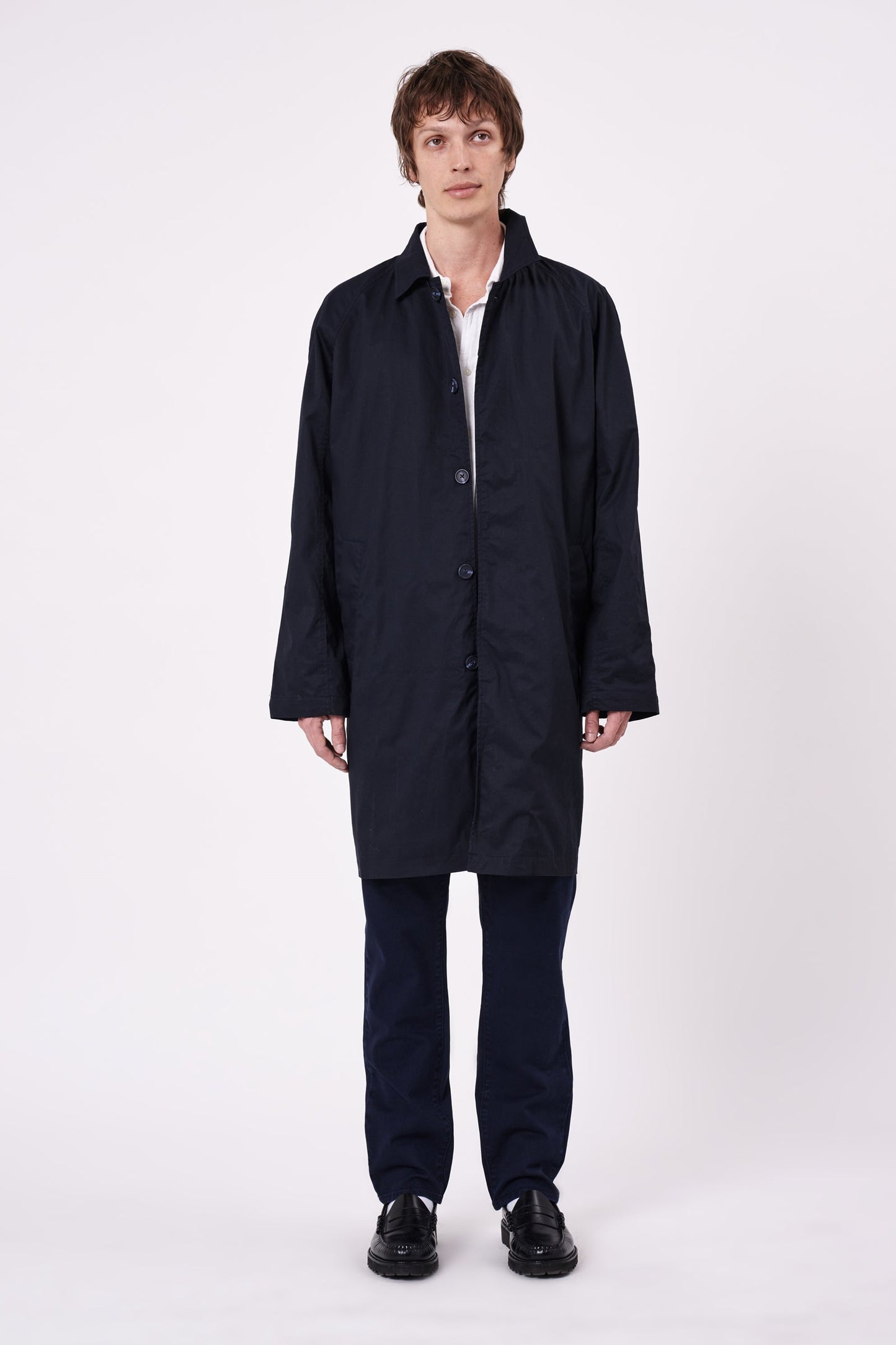 Turner Coat - Waxed Navy
