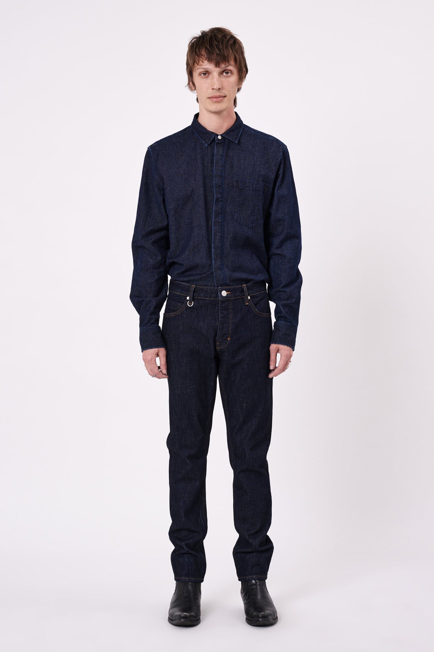 Cave Ls Shirt Denim - Indigo