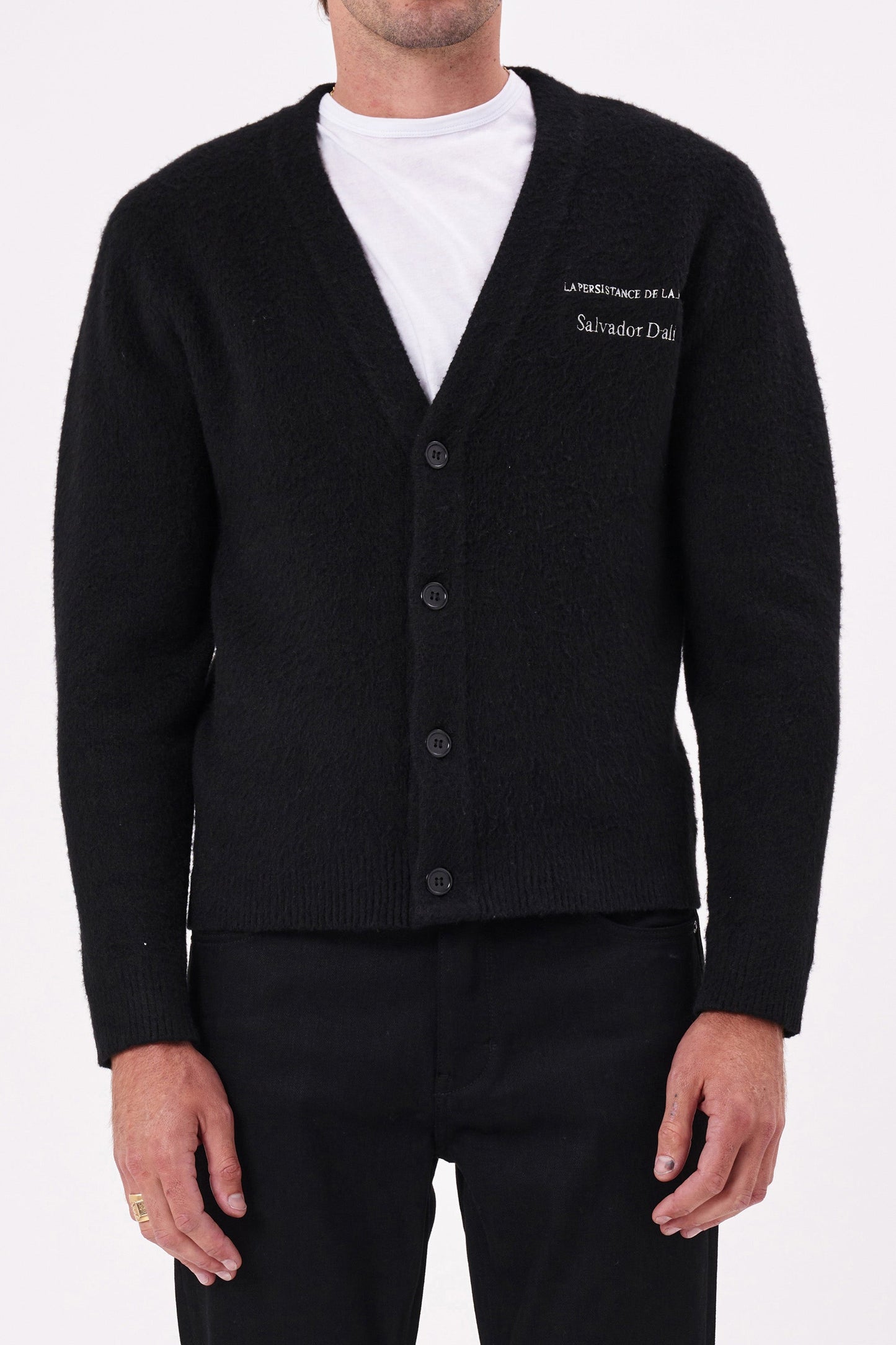 Dalí 'Persistence Of Memory' Cardigan - Black