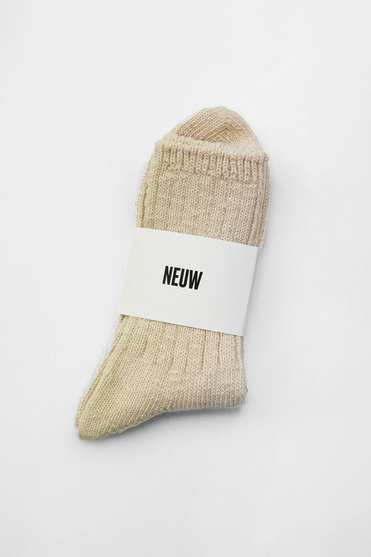 AMU Slub Sock - Ecru