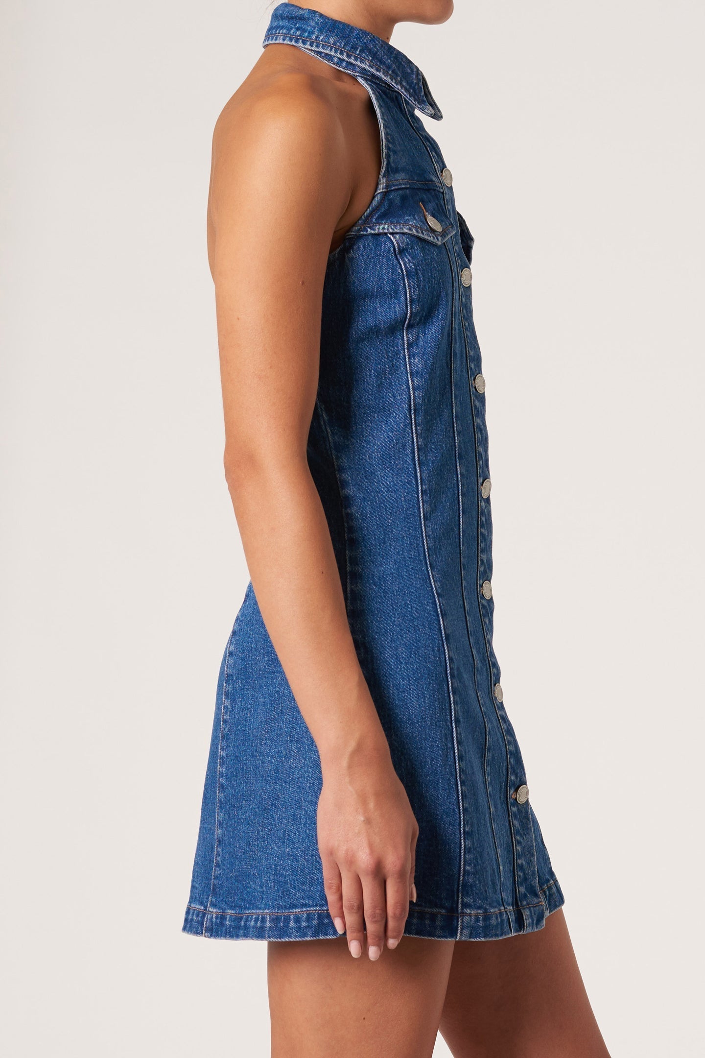 Halter Dress - Royal Indigo