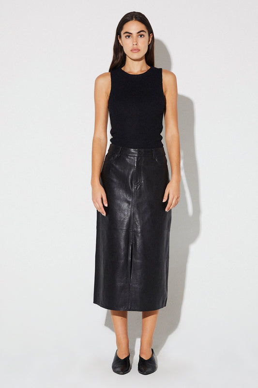 Nico Skirt Leather - Black