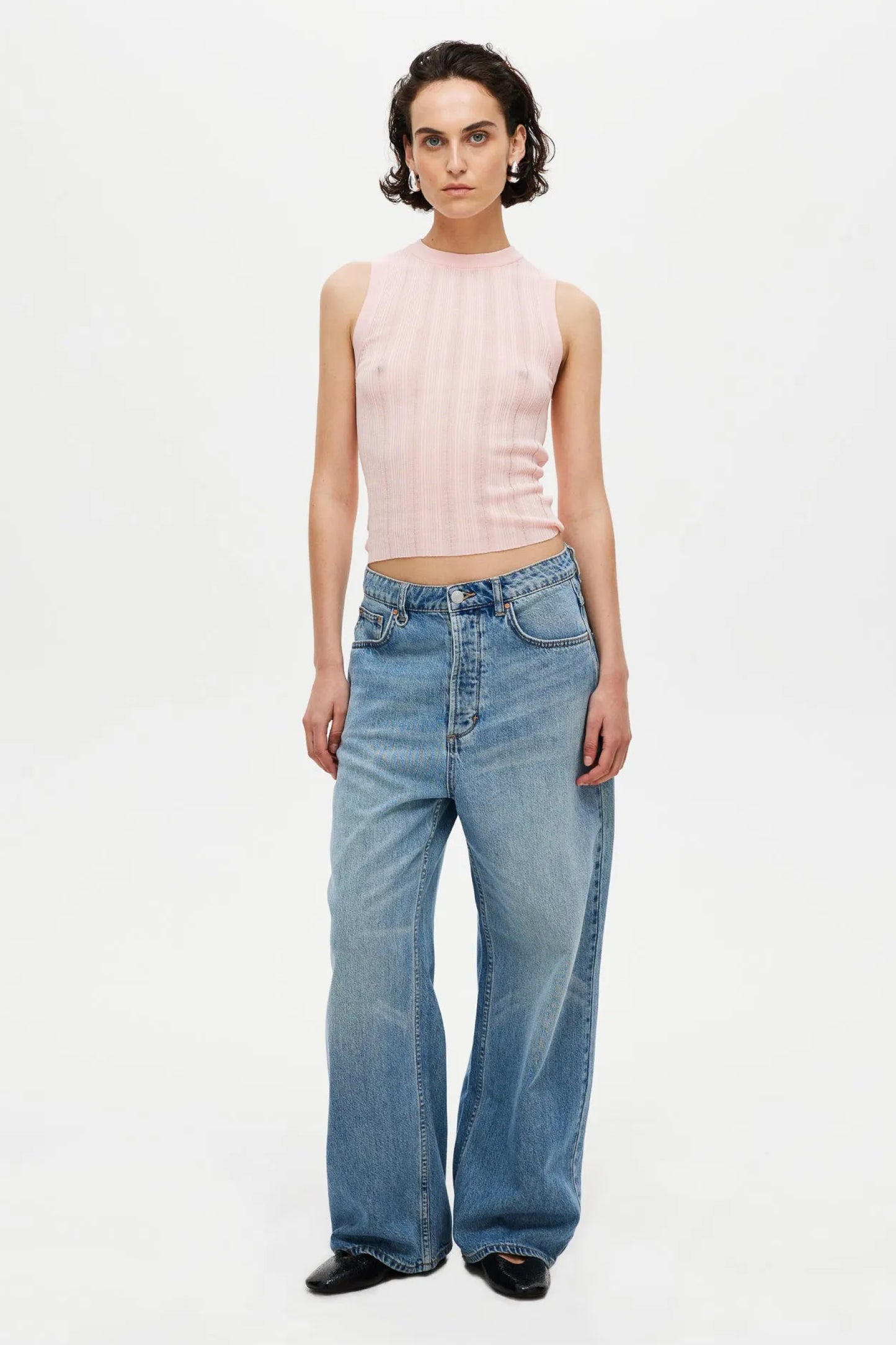 Opal Knit Tank - Peony