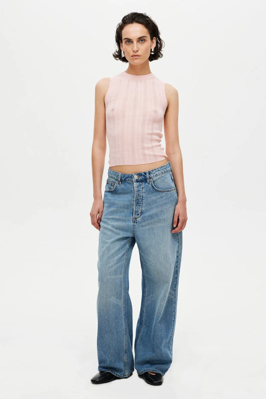 Opal Knit Tank - Peony