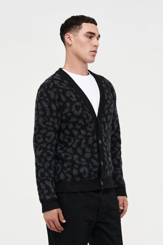 Brushed Knit Cardigan - Ocelot
