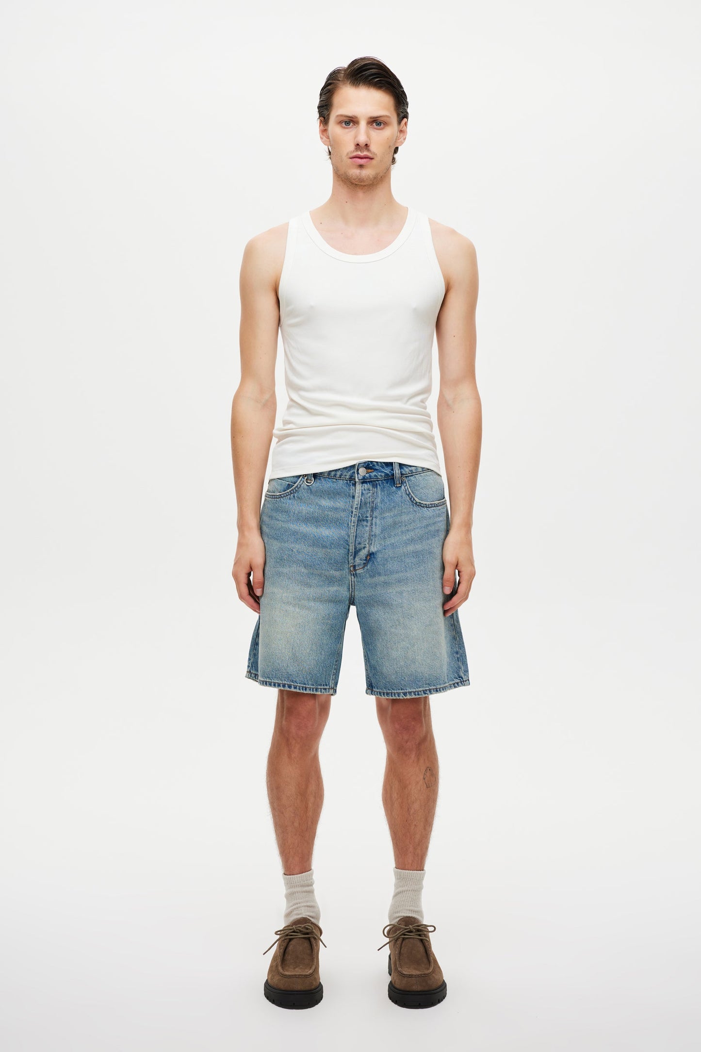 Ribbed Tank - White