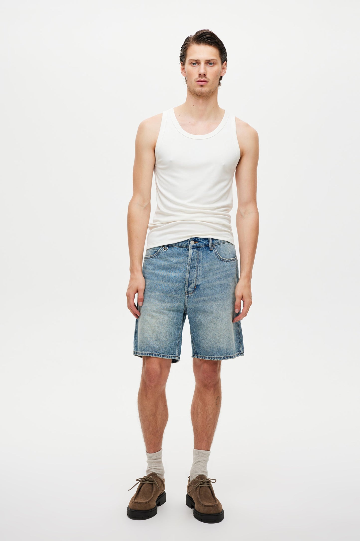 Ribbed Tank - White