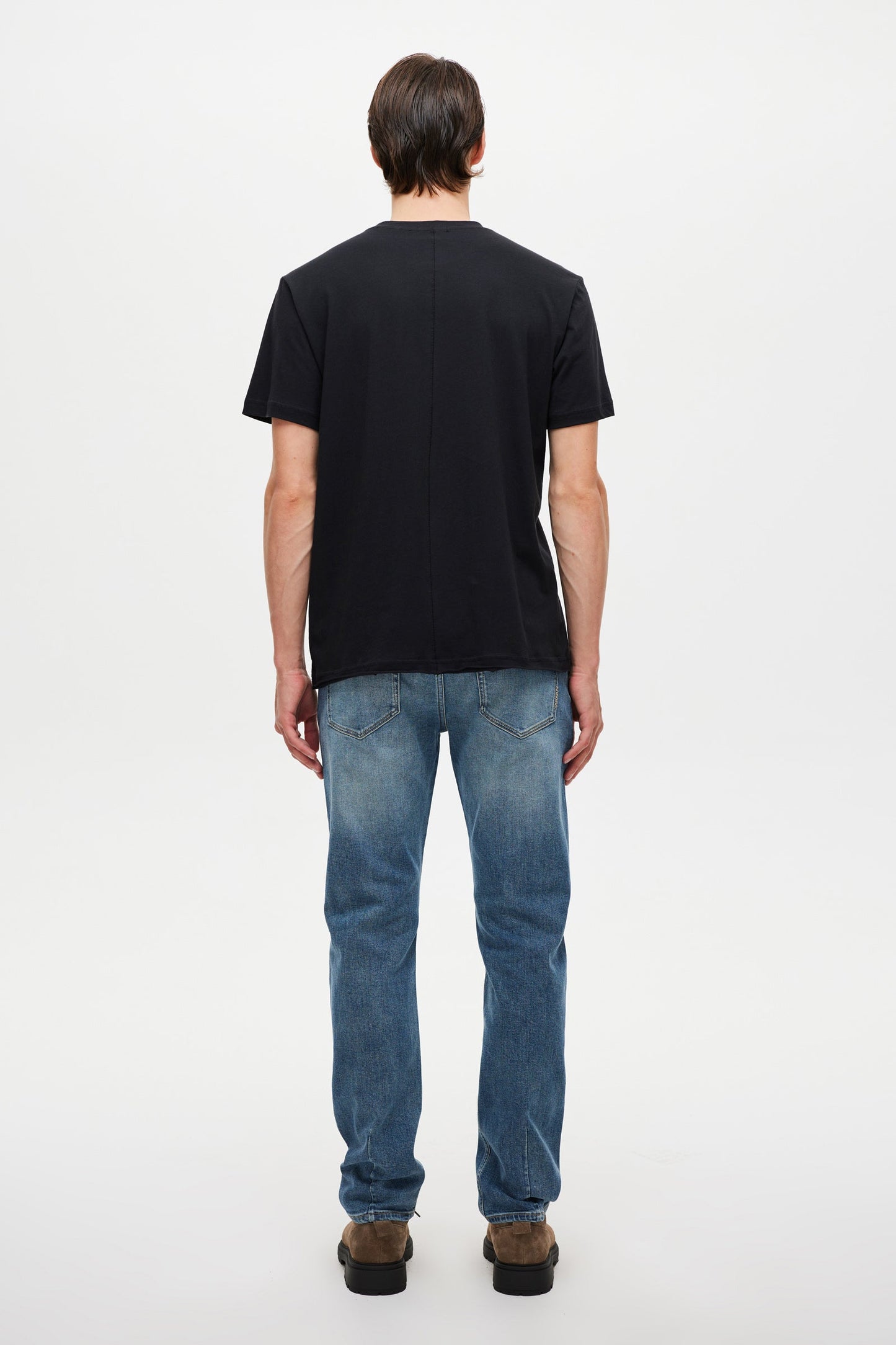 Pima Cotton Band Tee - Black