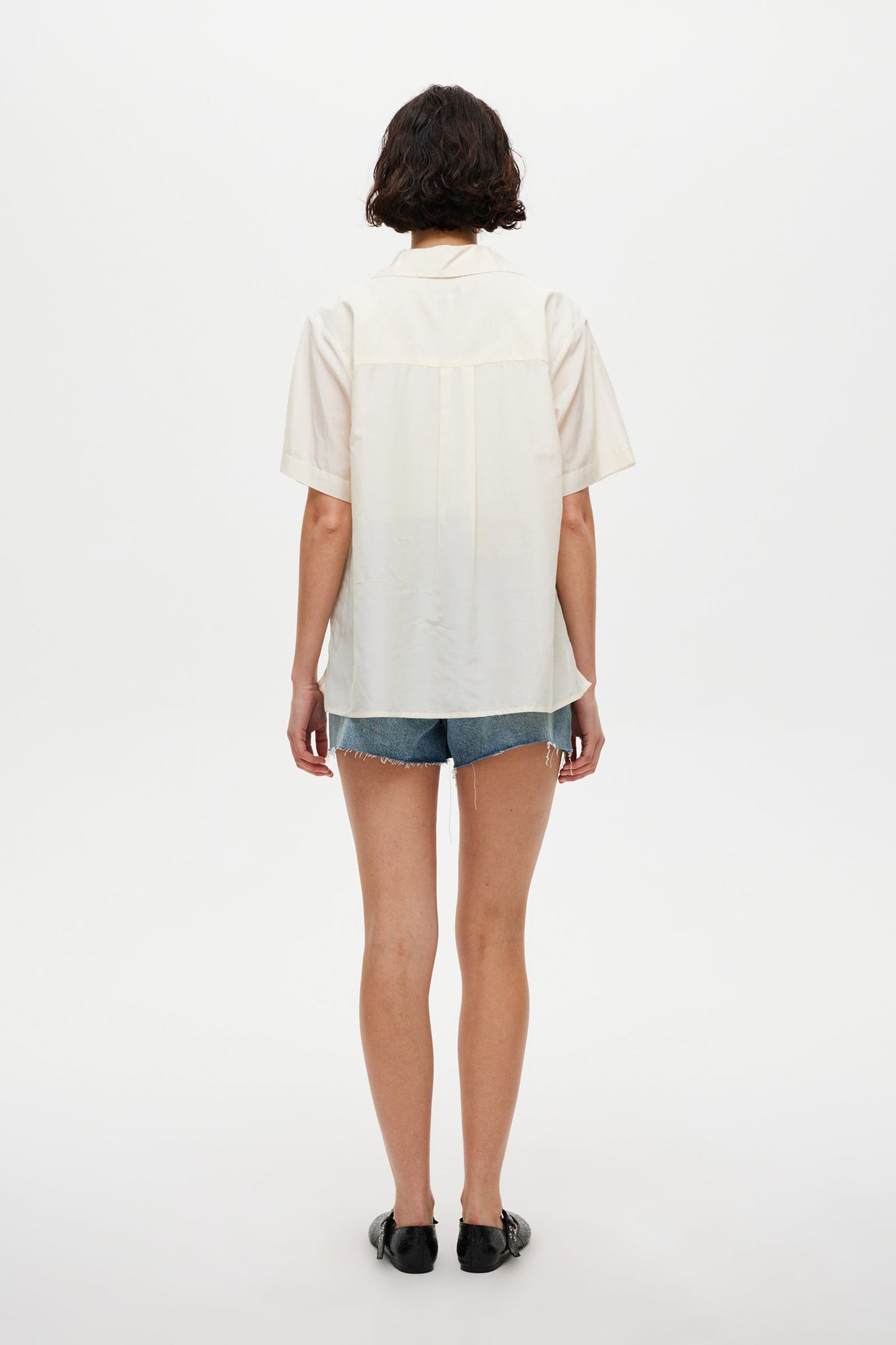 Sheer Resort SS Shirt - Light Cream