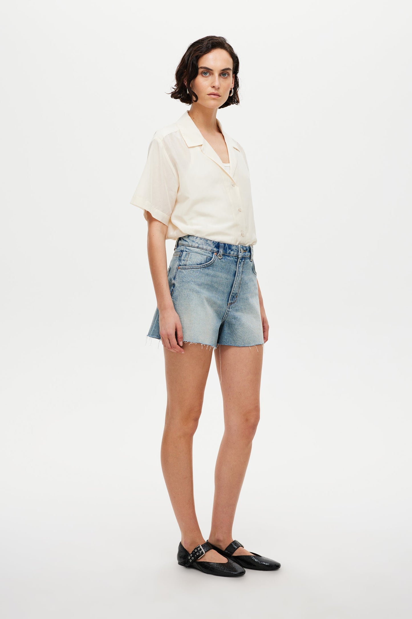 Sheer Resort SS Shirt - Light Cream