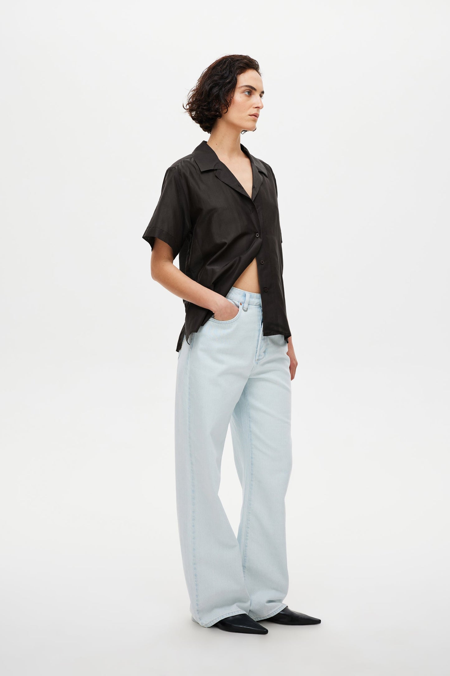 Sheer Resort SS Shirt - Black
