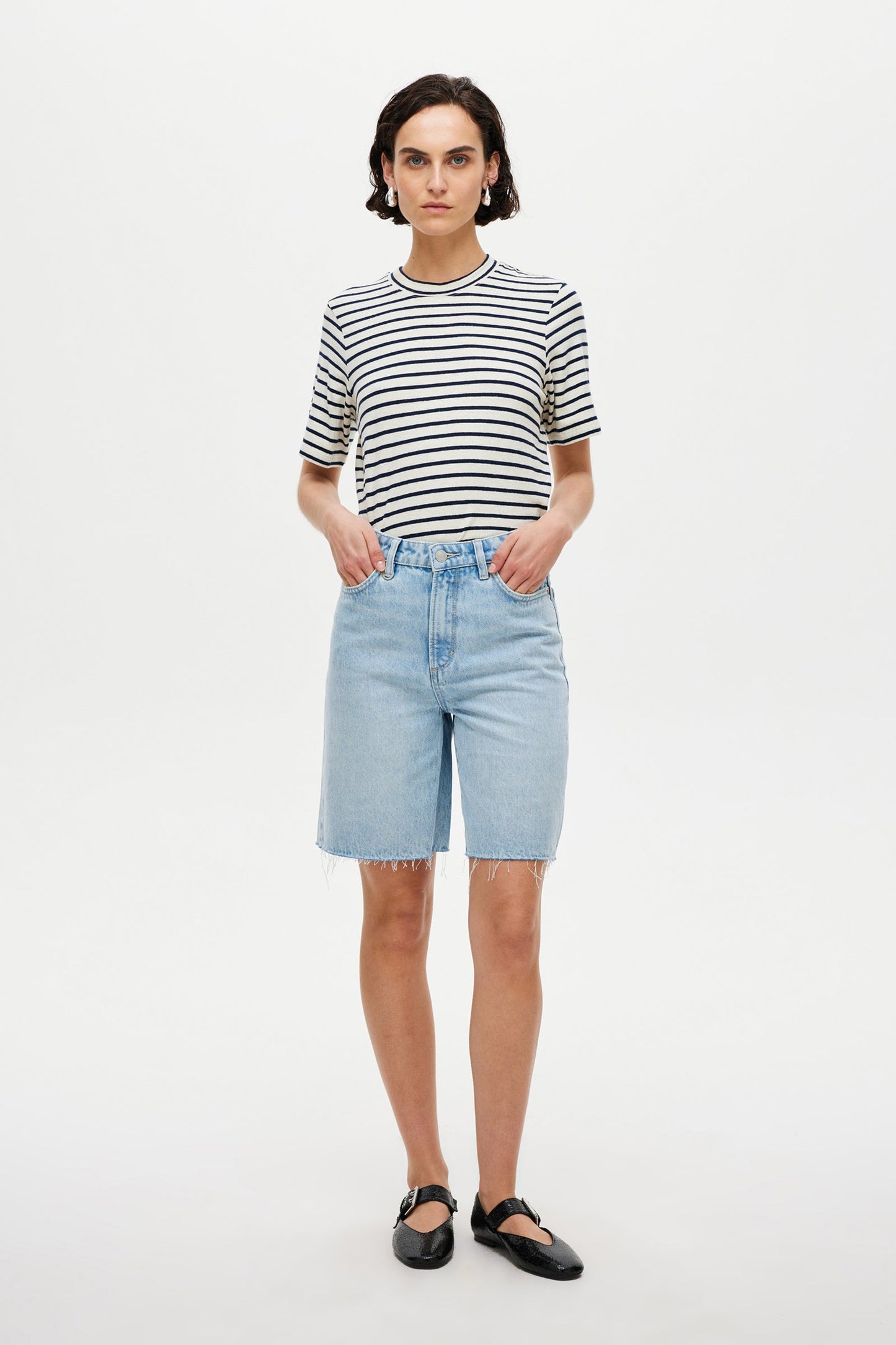 Resort Stripe Juno Tee - Ivory