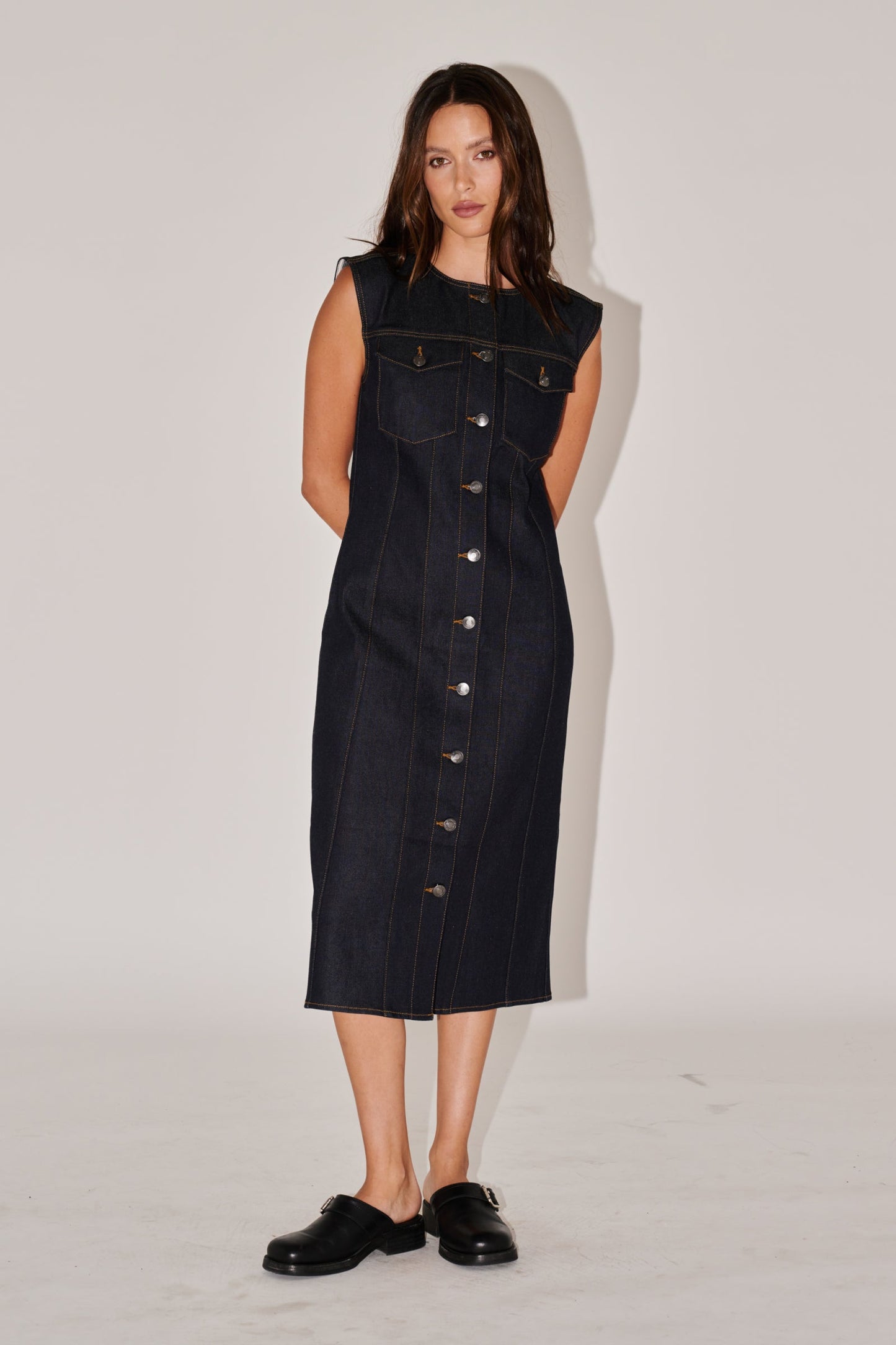 Resonate Dress - Raw Indigo